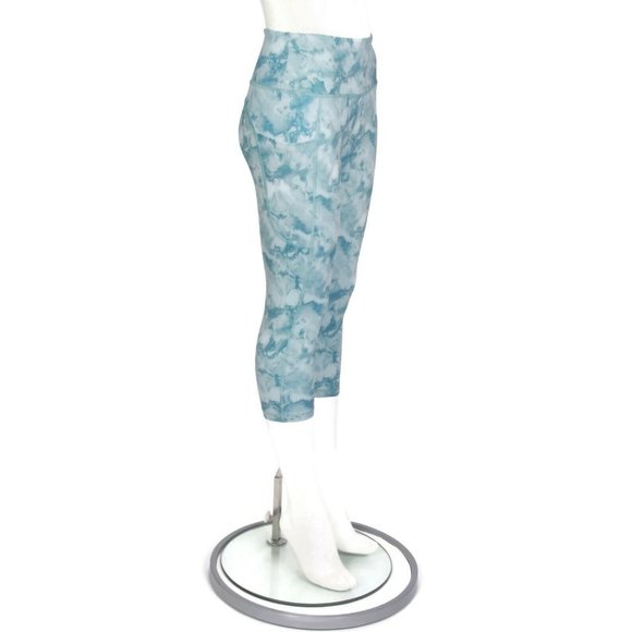 Ray Pose Cosmic Blue Swirl Tie Dye Leggings Capri size small New NWT - 159 - Picture 2 of 5